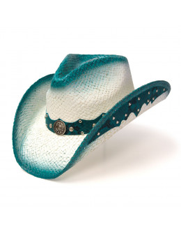 westernový klobúk Turquiose...