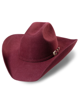 western hat Wyoming burgundy